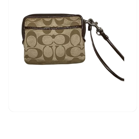 Coach Brown Wristlet - 5.75"L x 4.75"H x 1"D - Picture 4 of 10